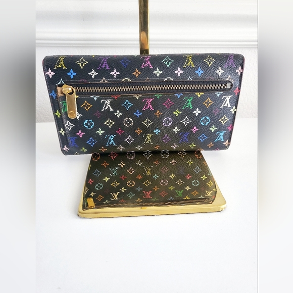 Louis Vuitton Black Monogram Multicolor Wallet - Picture 2 of 11